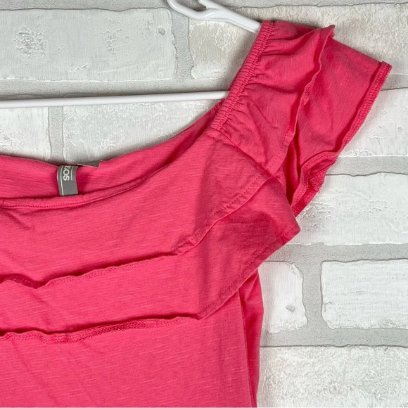 ASOS Pink Darling Dress, Size 2, ruffle top, off shoulder‎ or on shoulder - Picture 4 of 8